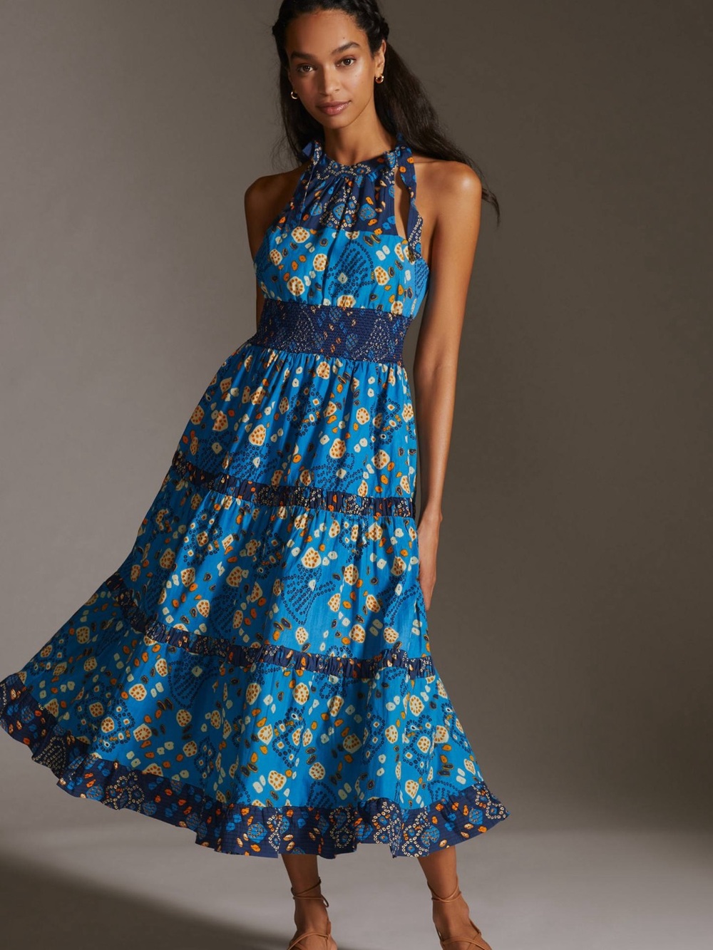 Love the Label Halter Printed Maxi Dress